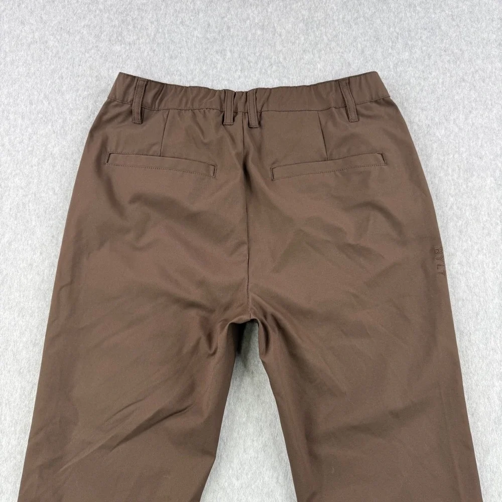 BYLT Pants Mens 32x30 Brown Slim Fit Executive Performance Chino Trousers Work